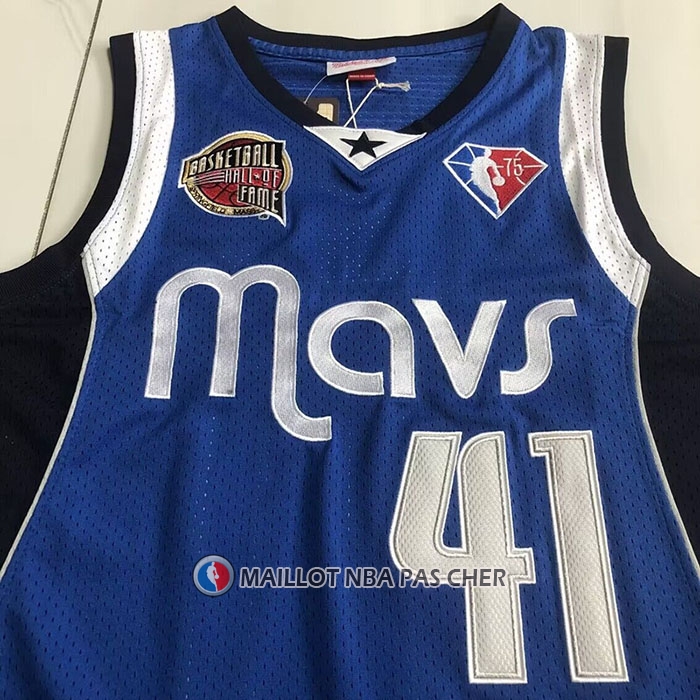 Maillot Dallas Mavericks Kyrie Irving NO 41 Hall Of Fame Mitchell & Ness 1998 Bleu